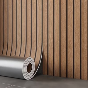 Pannello Murale Impermeabile in IXPE Effetto <span class=keywords><strong>Legno</strong></span> - Striscia Scanalata Facile da Installare per Progetti di Decorazione del Soggiorno - Product Image 3
