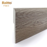 F100-H, Plinthe rétro-éclairée de style moderne en plastique Ruitai Plinthe murale en PVC Moulure de garniture en plastique