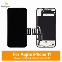 Repuesto de Pantalla LCD para iPhone 11, Reemplazo de Cristal, Reacondicionado, Panel y Circuito Integrado Originales, Grado A
