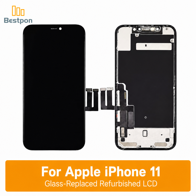 Replacement for iPhone 11 LCD Screen Assembly, Glass-Replaced Refurbished, Original Panel and IC, Grade a