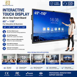 Pantalla Táctil Interactiva LCD de 65 75 86 98 1 Pulgadas, 4k UHD, Pizarra Inteligente con Cámara para Educación 2.1, Reuniones Empresariales, Zgs-yt550 - Product Image 1