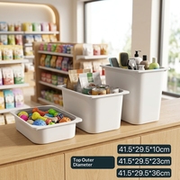 Boîte de rangement en plastique PP pour jouets avec rebord latéral, plusieurs hauteurs, pour chambre d'enfant, maternelle, maison, garage, rangement d'articles divers