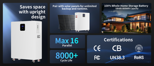 Système de stockage d'énergie solaire domestique 10kWh 15kWh 30kWh 50kWh, batterie lithium 51.2V, pack de batteries 48V 280Ah 314Ah 628Ah 942Ah LiFePO4 - Product Image 2