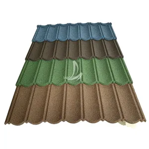 House Building Roofing Materials Cheap Factory Heat Insulation Durable Lightweight Rustproof Stone Coated Metal Roofing Tiles