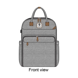 Bolsa de pañales grande impermeable para mujer para 2 niños, mochila extensible de 17-30L para momias de viaje - Product Image 2