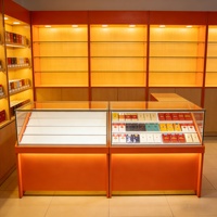 Vitrine à tabac en verre personnalisée pour supermarché et station-service avec serrure sécurisée et logo OEM