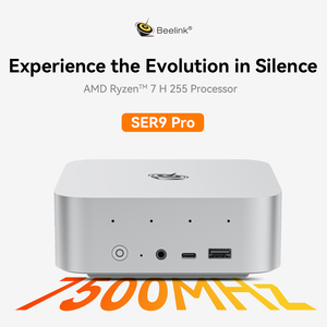 SER9 Pro 255 มินิพีซี R7 H255 แรม 24GB LPDDR5X 750MHz ฮาร์ดดิสก์ 1TB PCIe 4.0 SSD เดสก์ท็อปสำหรับเล่นเกม 4K 240Hz รองรับจอแสดงผลสามจอ สำหรับใช้งานธุรกิจ ใหม่ เงียบ - Product Image 1