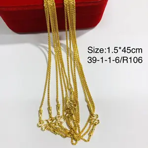 Xuping dubai or bijoux conçoit 24k chaîne collier en or pour les femmes, dubai nouvelle conception de chaînes en or
