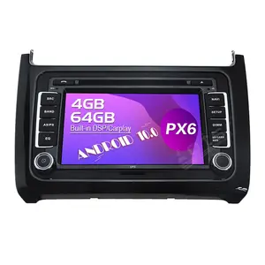 64G Android Touch Screen Car Video Radio Stereos DVD Player Multimedia System For Volkswagen VW Polo 2015-2017 GPS Navigation