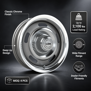 Jantes en alliage chromé pour voitures classiques de 15 à 22 pouces pour Mustang Camaro <span class=keywords><strong>Corvette</strong></span> - Product Image 4