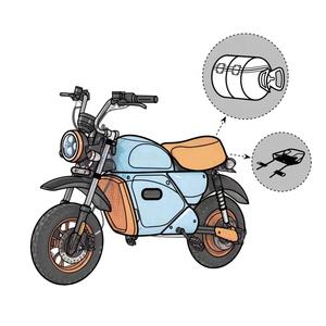 Motocicleta Eléctrica Todoterreno con Freno de Disco Hidráulico de 48V, Motor sin Escobillas de 800W, Suspensión Delantera/Trasera, Velocidad de 40-60 km/h - Speed-Monkey Rcycle - Product Image 3