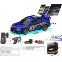 Voiture RC de drift à l'échelle 1:43, 2,4G, 4 roues motrices, entièrement proportionnelle, avec servo, gyroscope ESP, phares LED, éclairage ambiant du châssis, voiture RC pour enfants