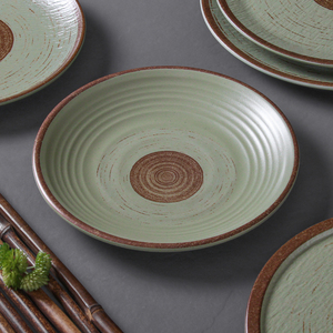 Plato de Servir de <span class=keywords><strong>Melamina</strong></span> para Restaurante, Ecológico, de Lujo, de Alta Gama, con Patrón de Roca Escarchada, Minimalista, Apto para Lavavajillas, Duradero - Product Image 2