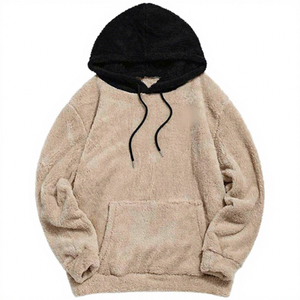 Oversize <b>Jumper</b> Hoodies Men High Quality Wholesale Solid Eco Friendly Breathable Fluffy <b>Pullover</b> Fleece Sherpa Kangaroo Pocket - Product Image 1