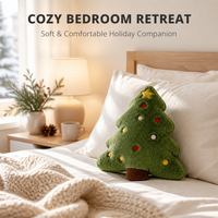 Oreiller décoratif en peluche homme pain d'épices coloré pour Noël, en polyester avec rembourrage en coton PP, cadeau unisexe en boîte, décoration de fêtes