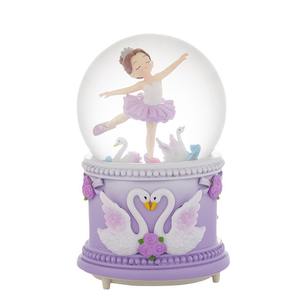 맞춤형 발레 소녀 회전 뮤지컬 물 풍선 가정 분위기 탁상 장식 수지 스노우 글로브 장식품 - Product Image 5