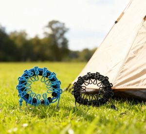Corde à linge portable 12 pinces – Perles de verrouillage amovibles pour le camping, les voyages, l'intérieur, l'extérieur et la maison - Product Image 1