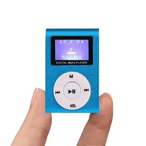 저렴한 도매 프로모션 선물 미니 휴대용 MP3 LCD 화면 카드 슬롯 MP3 플레이어 휴대용 미니 오디오 실행 워크맨