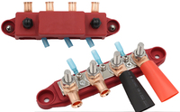 Barre omnibus 12V 250A, bloc de distribution d'alimentation avec 4 goujons M8 (5/16 po), bornier de batterie 12V pour câblage automobile, bateau, solaire