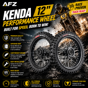 Ensemble de chambres à air Kenda 60/100-12 et 60/100-10 pour moto électrique Yozma, remplacement de la chambre à air avant/arrière - Product Image 1