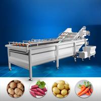 Industriële, volautomatische fruit- en groentewasmachine, droger en reiniger met aanpasbare motor, commerciële wasmachine van SUS304