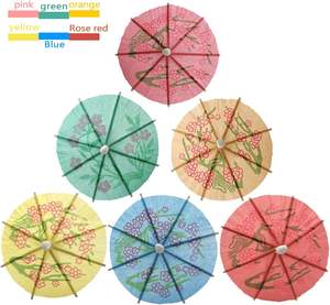 Mano fatta <span class=keywords><strong>a</strong></span> mano di carta porta ombrelli mini bevande ombrelli stuzzicadenti per cocktail ombrelli usa e getta - Product Image 5