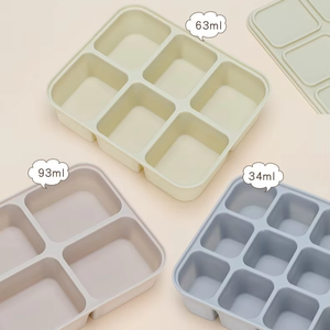 Conteneur de congélation rectangulaire en silicone personnalisé avec logo, grande taille, pour la fabrication de glaces, avec couvercle, recyclable et sans BPA - Product Image 5