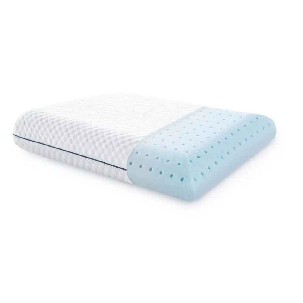 Almohada de espuma viscoelástica para dormir, cojín de contorno con Gel ventilado para el dolor de cuello y hombros