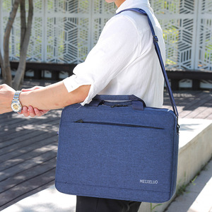 Sac à bandoulière pour ordinateur portable à la mode pour hommes Oxford Organisateur de rangement extensible Documents de voyage Fermeture à glissière étanche - Product Image 5