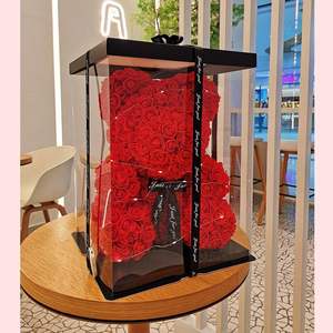 Oso de Peluche con Rosas Artificiales de 25 cm, con Caja y Luz, Regalo para Mamá, Novia, Aniversario de Boda, Cumpleaños, Día de San Valentín - Product Image 5