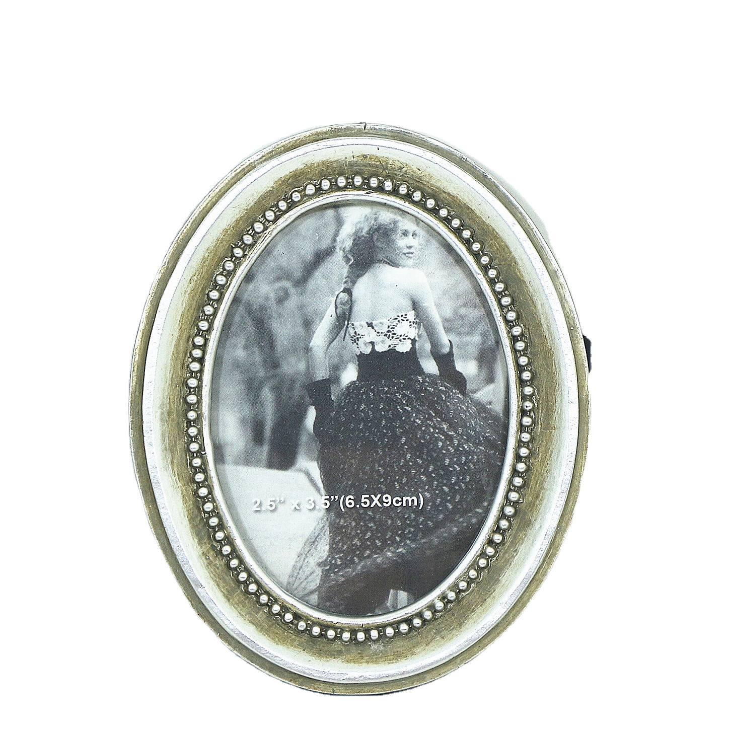 Винтажная Серебряная мини-фоторамка 2,5 ''x 3,5'' Смола овальной формы скульптура домашний Декор искусственная фруктовая живопись