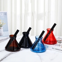 Bouteille vide de diffuseur d'arome d'huile essentielle de luxe de 200ml 7oz de logo personnalisé bouteille de diffuseur de parfum de roseau en verre rouge noir ambré
