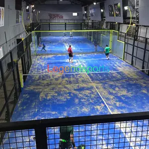 China fabricante exterior panorâmico Padel ténis com tampa