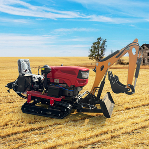 Solco fertilizzante diserbo Rototiller giardino frutteto solco diesel tipo cingolato Micro-coltivatore - Product Image 4