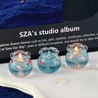 Modernes Design Glas Fisch Vase Blase Dekoration Handgemachte Aroma therapie Gel Wachs Duft kerze für Home Office für Feiertage für