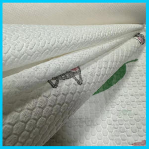 Serviette <span class=keywords><strong>de</strong></span> <span class=keywords><strong>toilette</strong></span> jetable respirante tissu épine d'<span class=keywords><strong>eau</strong></span> pâte <span class=keywords><strong>de</strong></span> bois fibre végétale dégradable PP perle maille tissu Non tissé Style croisé - Product Image 6