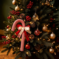 Adorno Navideño de Bastón de Caramelo Grande, Bola de Navidad y Adornos para Árbol, Decoración Navideña en Stock