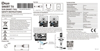 Compteur Électrique Deye Triphasé SUN-SMART-TX01 à Communication Sans Fil, Compteur d'Énergie Électrique Sans Fil pour PV