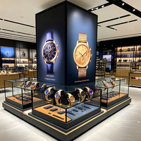 Vitrine d'horloge rétroéclairée pour montage mural | Vitrines personnalisées pour boutiques de montres haut de gamme