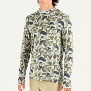 Sweat à capuche de pêche en plein air UPF 50 léger en Spandex/Polyester, séchage rapide, respirant, personnalisable pour homme avec masque - Product Image 1