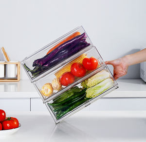 Escolha Fun Kitchen Essentials Plastic Multipurpose Large Fridge <span class=keywords><strong>Pet</strong></span> <span class=keywords><strong>Food</strong></span> Armazenamento Bin Container Organizador Com gaveta - Product Image 5