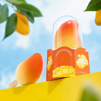 Glace aux fruits exotiques en forme de mangue, avocat, fraise, raisin, pêche, citron, saveur chocolat, bâtonnets glacés aux fruits