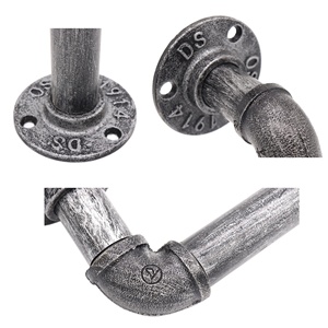 Meetvii — supports muraux flottants en acier, salle de sport industrielle en fonte, Support robuste pour tuyau, décoration en métal, fer - Product Image 5