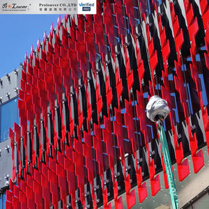 20 años de garantía, revestimiento en polvo, persiana exterior para <span class=keywords><strong>fachadas</strong></span>, persiana aerodinámica para el sol, persiana de aluminio con forma ovalada para <span class=keywords><strong>fachadas</strong></span> - Product Image 4