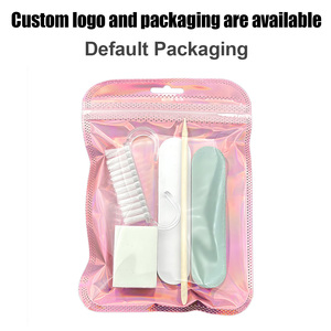 Kit de manucure 5 pièces avec lime à ongles, blocs de ponçage et polissage, brosse anti-poussière et éponge pour usage professionnel et domestique - Product Image 6