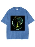 Alien Ellen Ripley camisetas verano 100% algodón gota hombro cuello redondo peso pesado lavado ácido