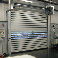 Porte de garage électrique à enroulement automatique à grande vitesse, style industriel moderne, en aluminium, style coulissant, vente chaude 2025