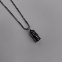 Tendance Hip Hop briquet étui collier titane acier pendentif chaîne pour hommes femmes filles fête en acier inoxydable bijoux cadeaux