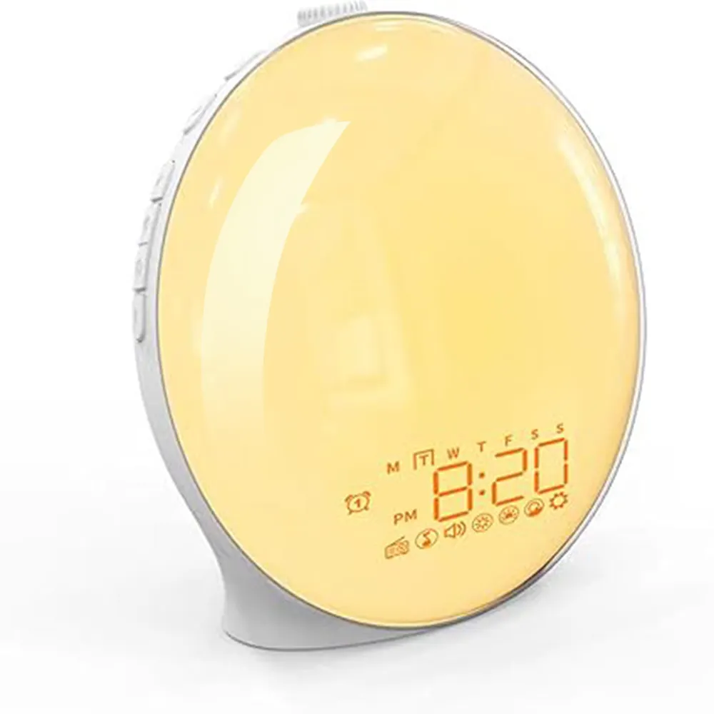 Sunrise Wake Up Light Alarm Clock With Sleep Aid Lamp
