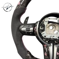 Volante Deportivo de Fibra de Carbono Forjado de 3 Radios Marca YZ al por Mayor, Colores de Costuras/Rayas Personalizables para F10 F20 F30 M3 M6